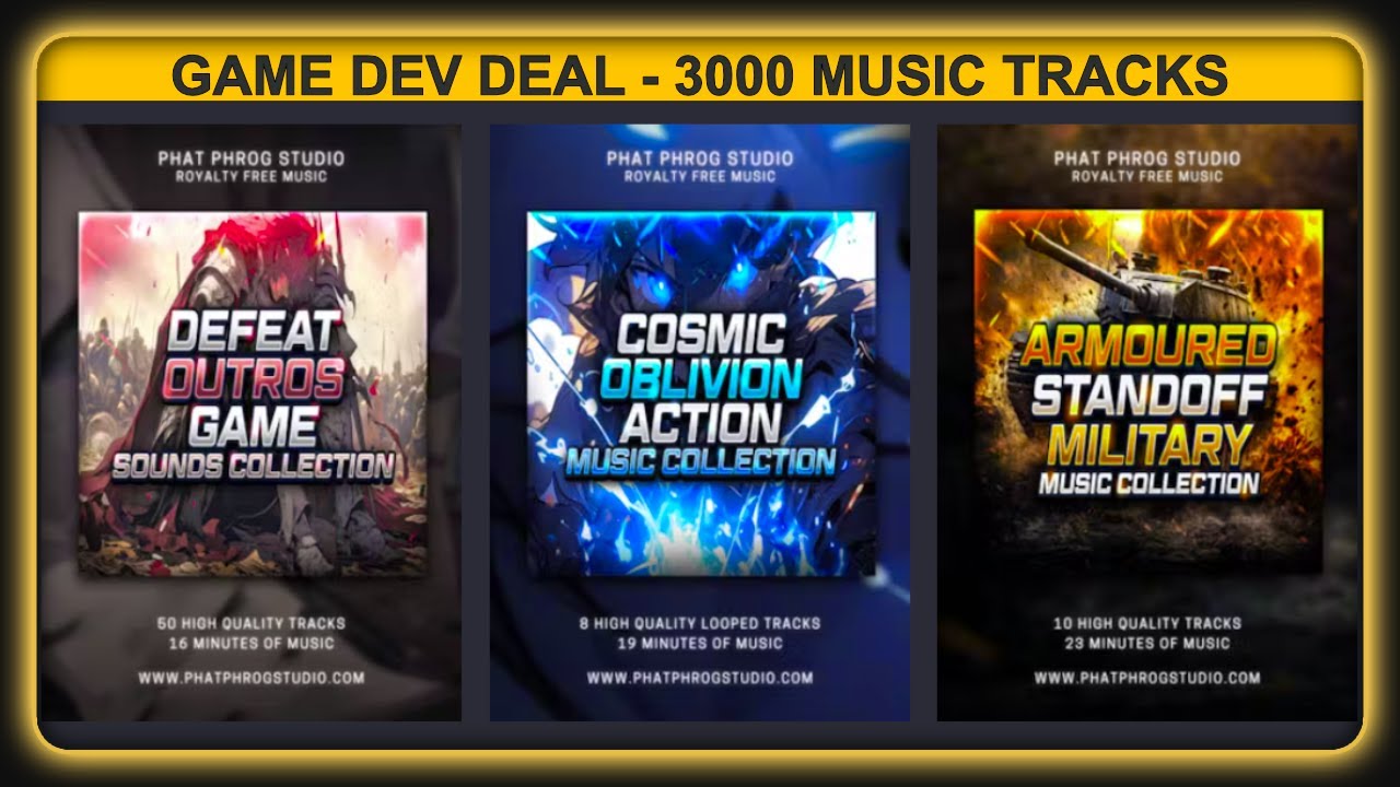 3000 Royalty Free Music Tracks for your Game Dev Project