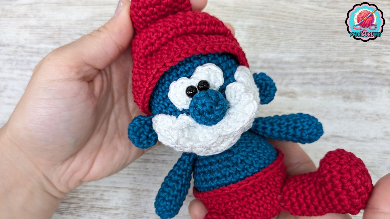 Pap&aacute; Pitufo Amigurumi en Crochet &ndash; Tutorial Completo Paso a Paso
