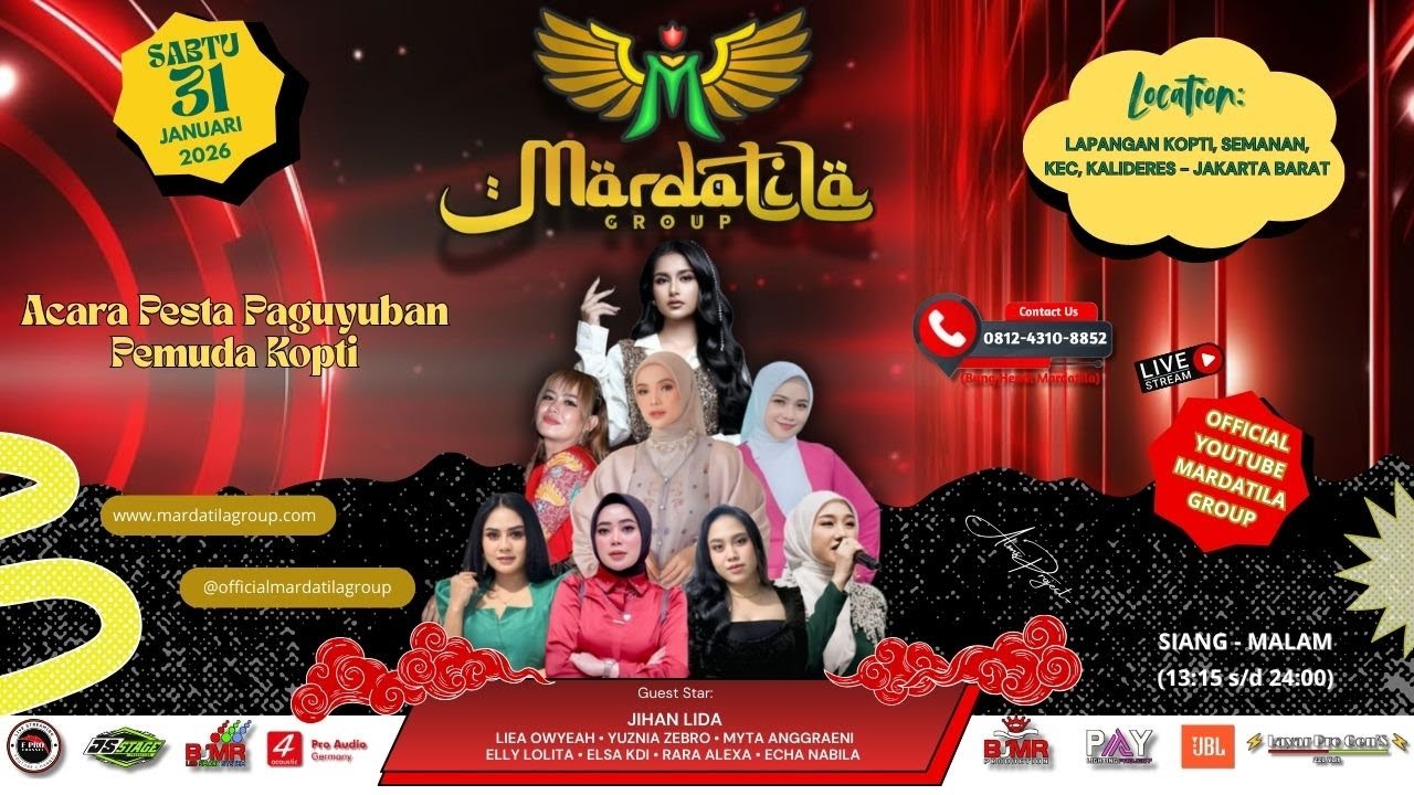 KONSER MARDATILA GROUP - PESTA PAGUYUBAN PEMUDA KOPTI | LAP. KOPTI SEMANAN - JAKBAR