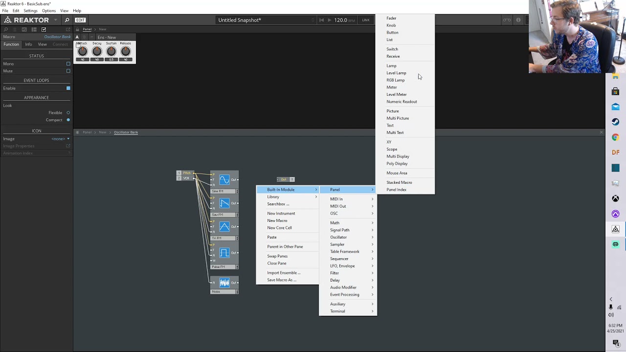 Reaktor Tutorial: How to Build a Subtractive Synth
