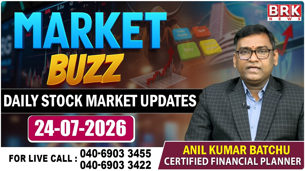 🔴LIVE : MARKET BUZZ | Daily Stock Market Updates || BRK News | Anil Kumar Batchu