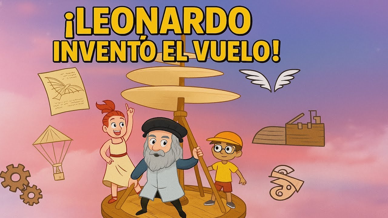 Leonardo da Vinci para niños: ¡el genio que inventó alas, paracaídas y máquinas increíbles! 🛩️💡⚙️