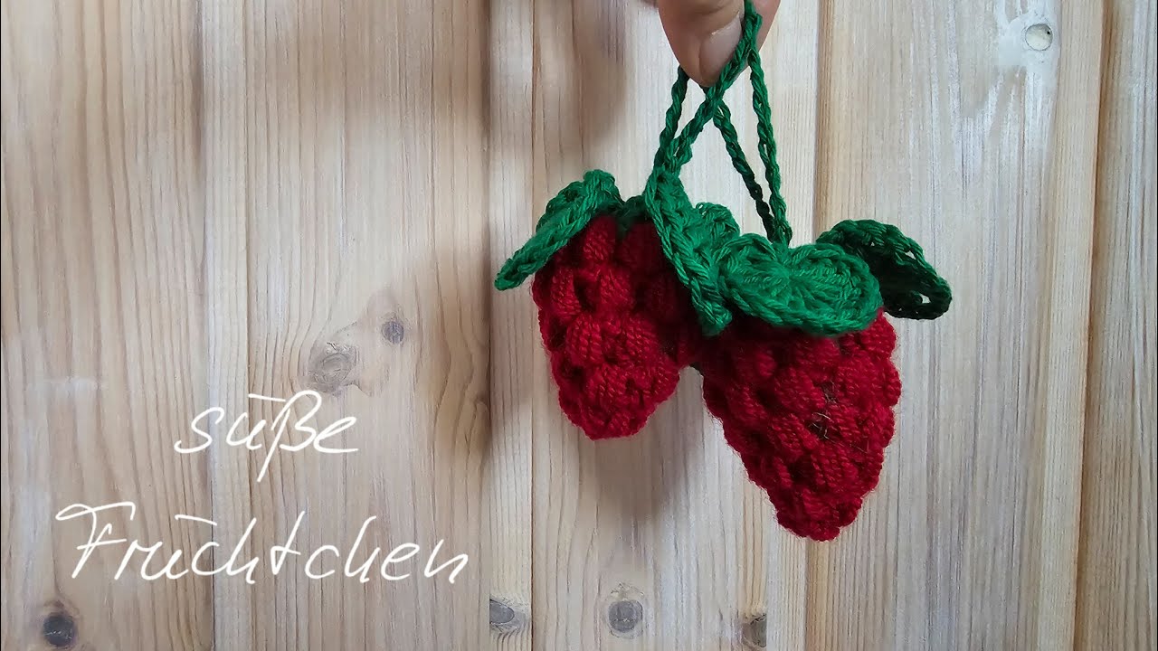 Wie du dir diese süßen Erdbeeren häkeln kannst, DIY