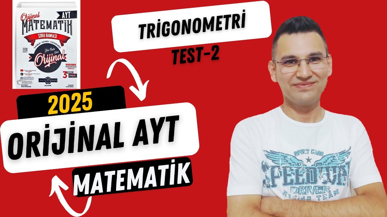 2025 Orijinal AYT Matematik Çözümleri TRİGONOMETRİ TEST-2 Soru Bankası Tam Çözüm Serisi #yks2025