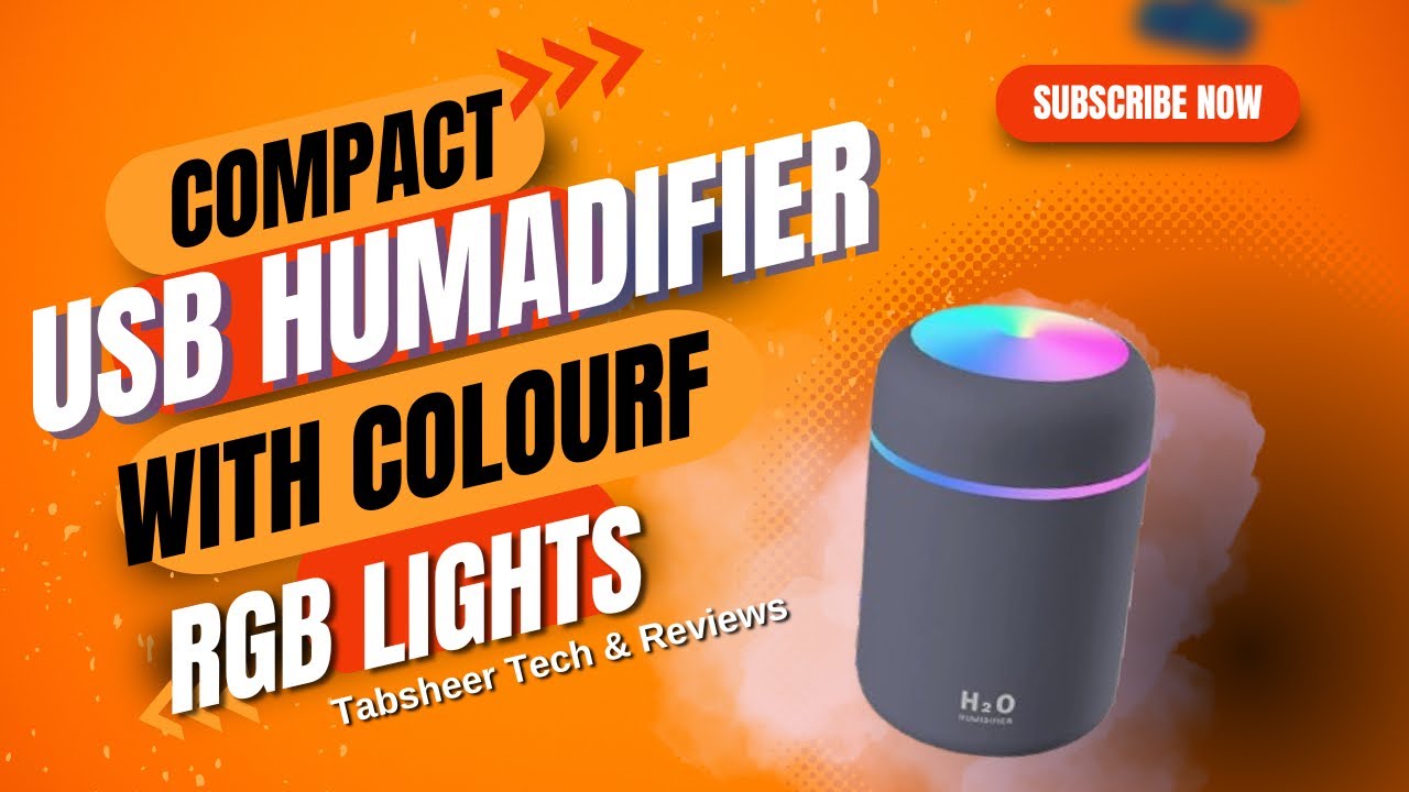 Portable USB Humidifier with Colorful Lights for Room, Car & Office | 300ml Capacity & silent