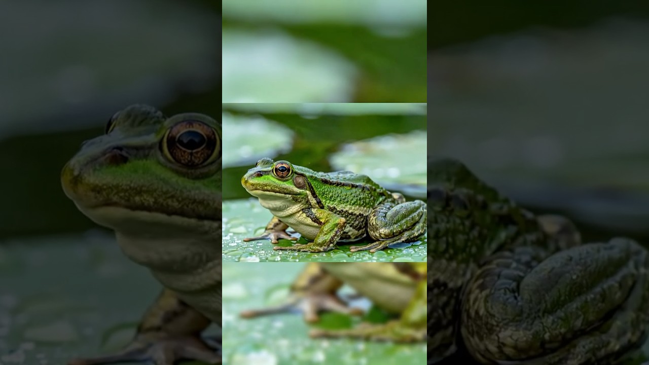 Relaxing Night Frog Sounds | Nature ASMR  #FrogSounds #NatureASMR #RelaxingSounds #shorts #AI