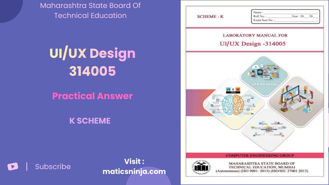 UI/UX Design 314005 Practical Answer MSBTE K SCHEME 4th Sem