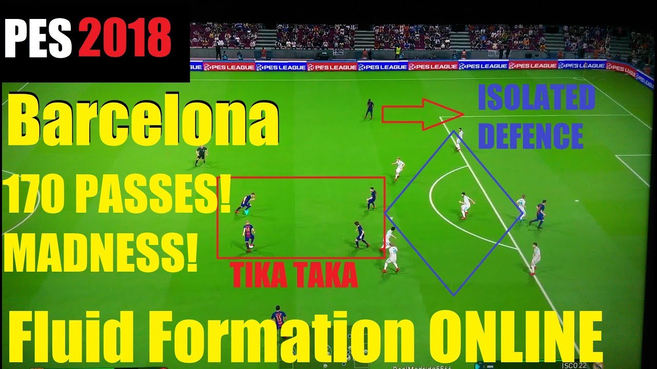 PES 2018 | Barcelona Tika Taka Online DOMINATION  | 170 COMPLETED PASSES!! MADNESS