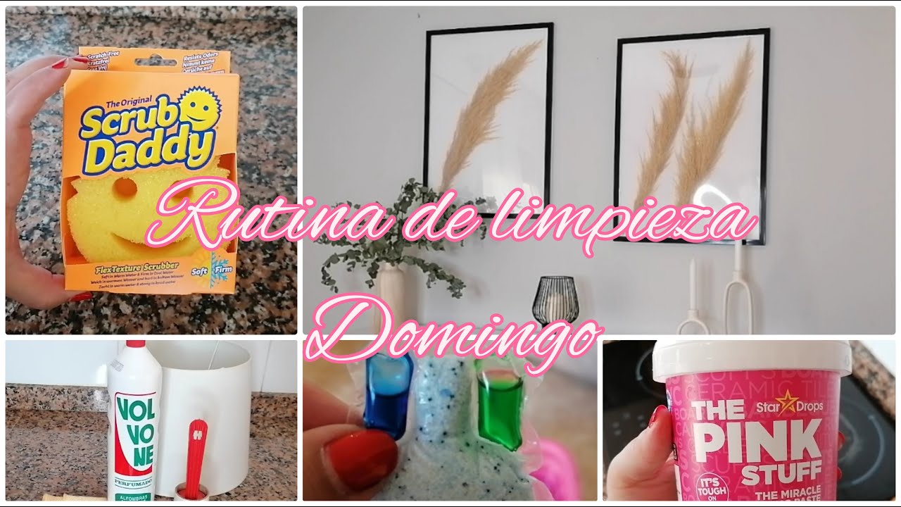 RUTINA DE LIMPIEZA REAL DE DOMINGO +LIMPIEZA PANTALLA DE LAMPARA+ PROBANDO SCRUB DADY