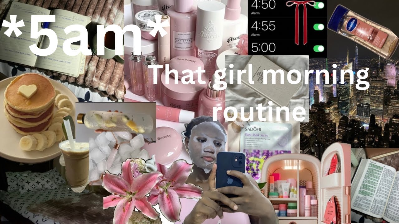 Trying the viral 5am *that girl* routine 🎀 life changing