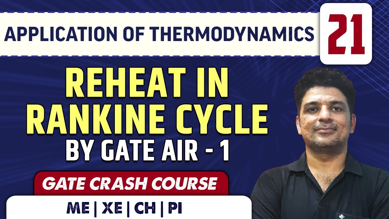 Application of Thermodynamics 21 l Reheat in Rankine Cycle l ME | GATE | CRASH COURSE