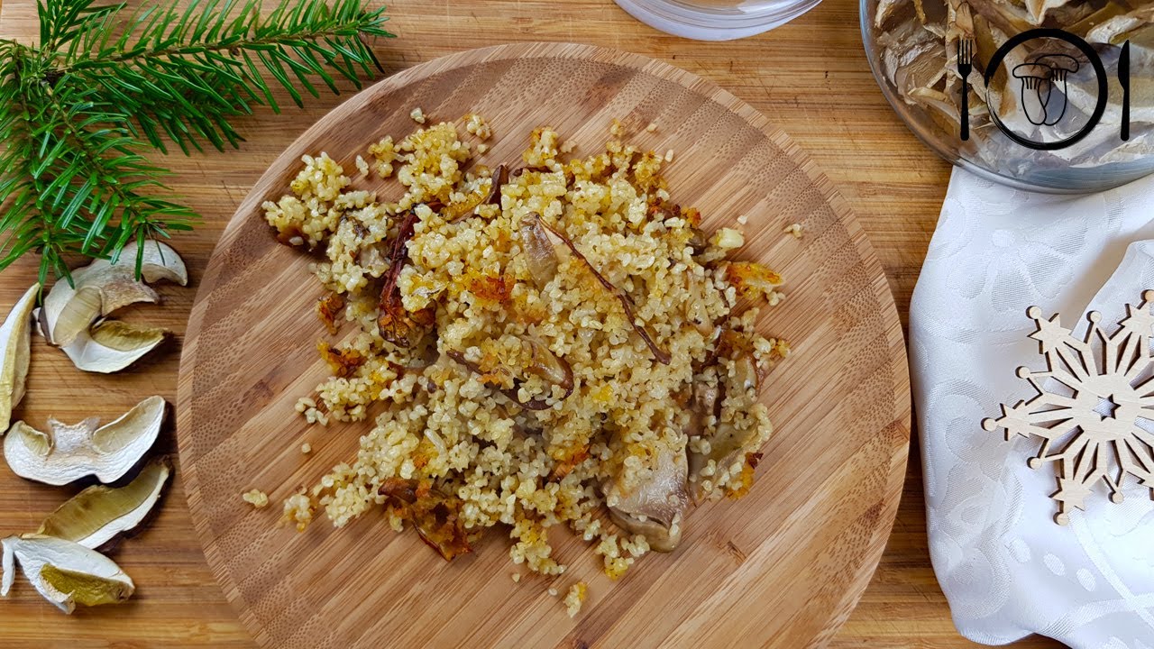 Recept vánoční kuba s houbami.