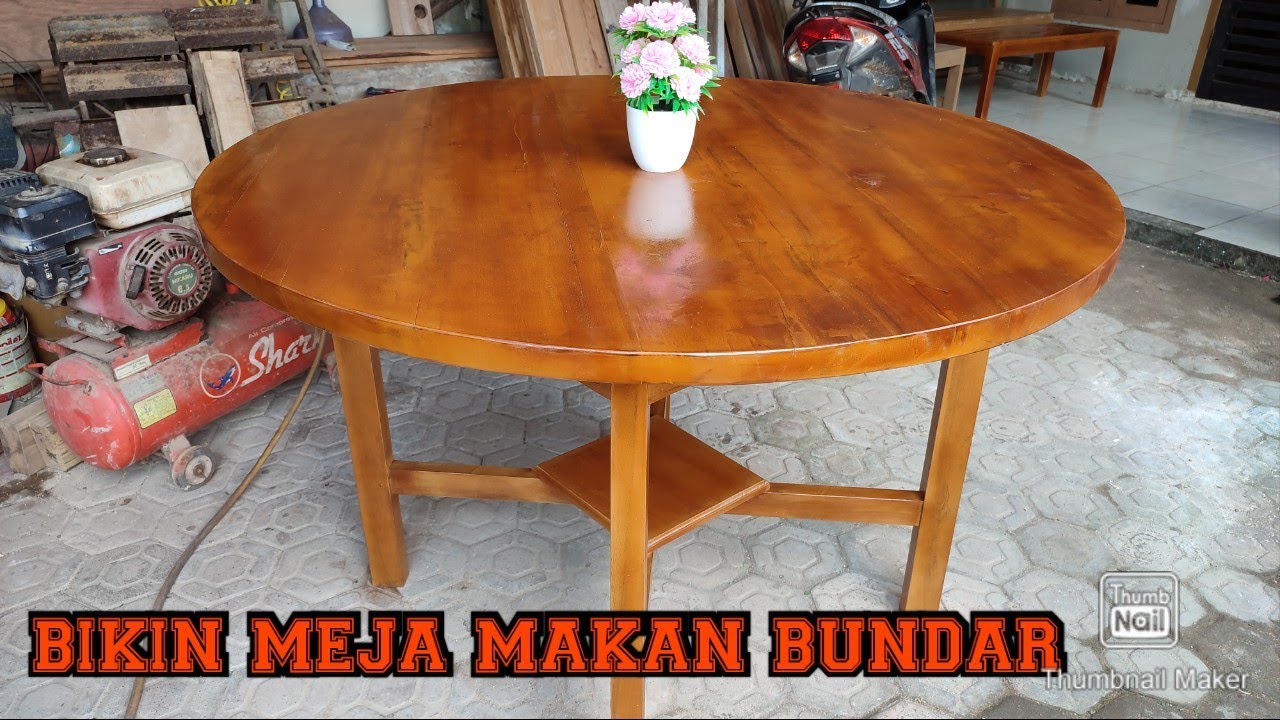 Membuat Meja Makan Bundar Keren | Meja Kayu Bulat | Woodworking | Nina Taristiana