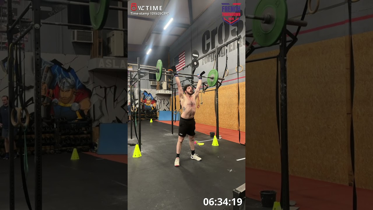 French throwdown 2026 Loris Girot wod 1 inter crossfit Aslak 