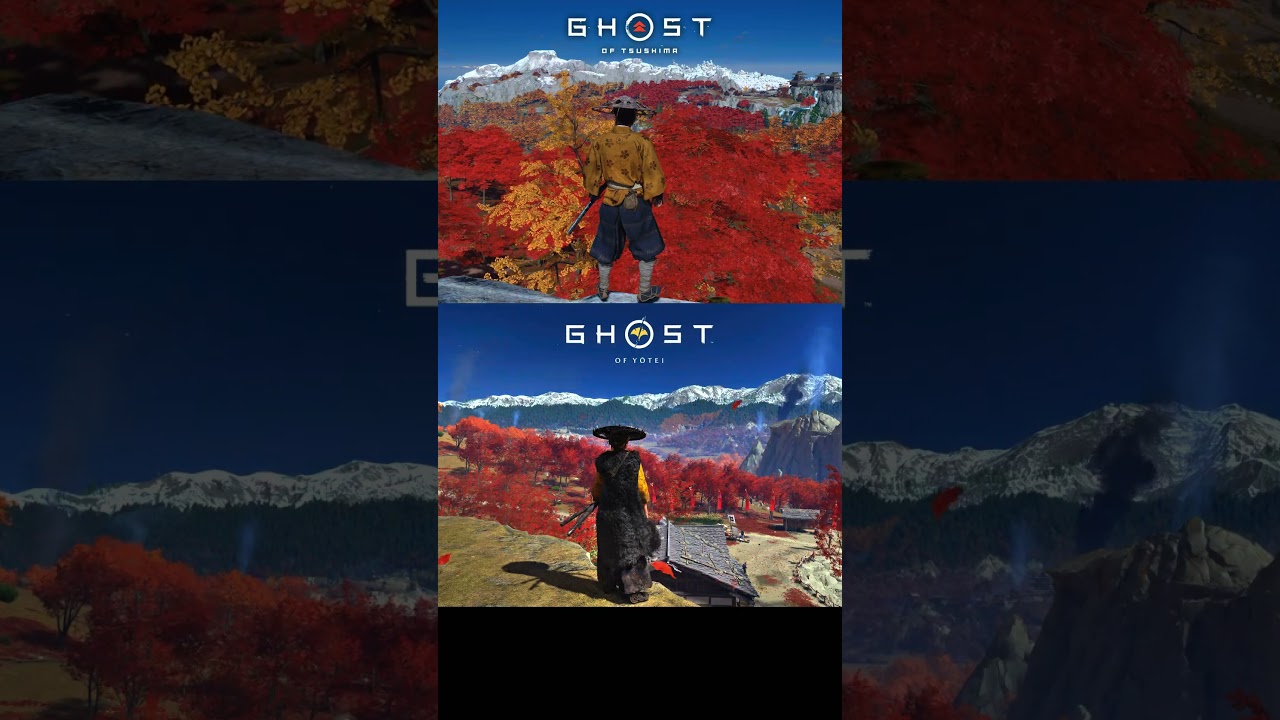 Ghost of Tsushima vs Ghost of Yotei - Draw Distance Comparison #ghostofyōtei