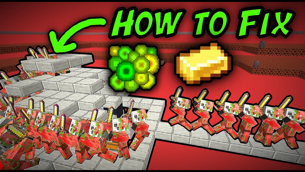 Как исправить фермы золота зомби-пиглинов после NERF... (после обновления 1.21.5)