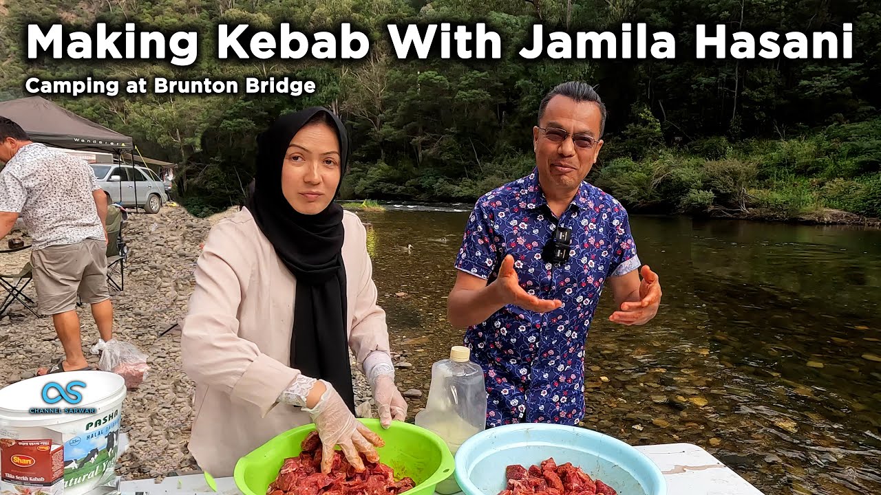 Marinating & Cooking Afghan Tikka Kebabs With Jamila Hasani, Camping at Brunton Bridge