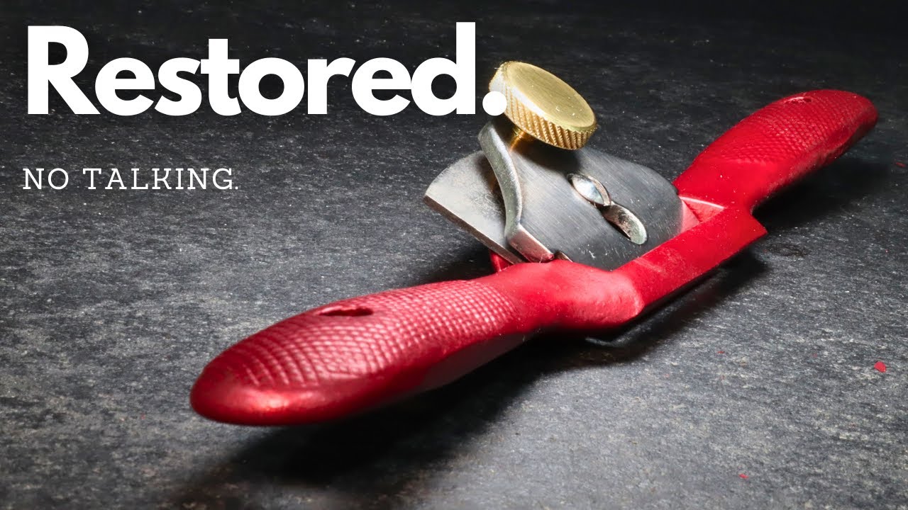 NO TALKING - Completely Restoring an Extremely Rusty Antique Spokeshave  - RESTORATION SOUNDS ONLY