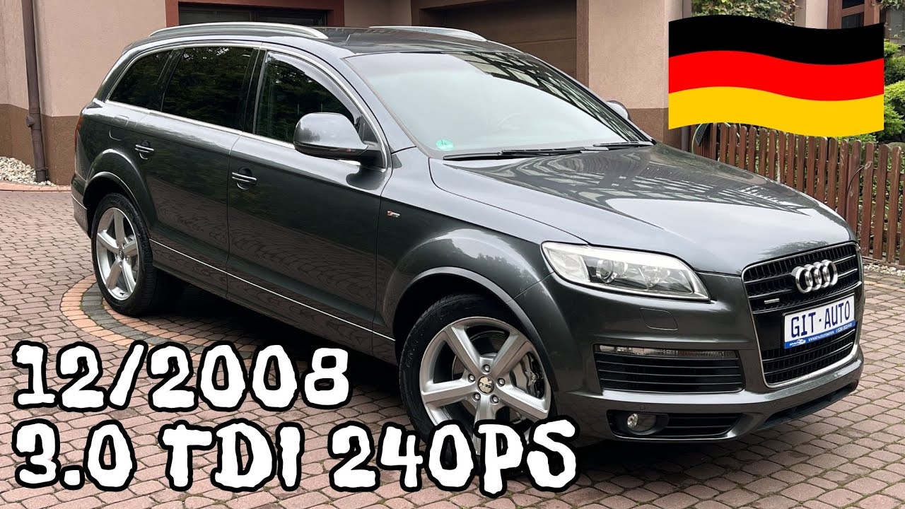 Audi Q7 3.0TDI 240PS4️⃣❌4️⃣259.000 km⚠️TUV 06/24✅Bezwypadkowa➡️1 Lakier✅Pneumatyka🌪️Import🇩🇪