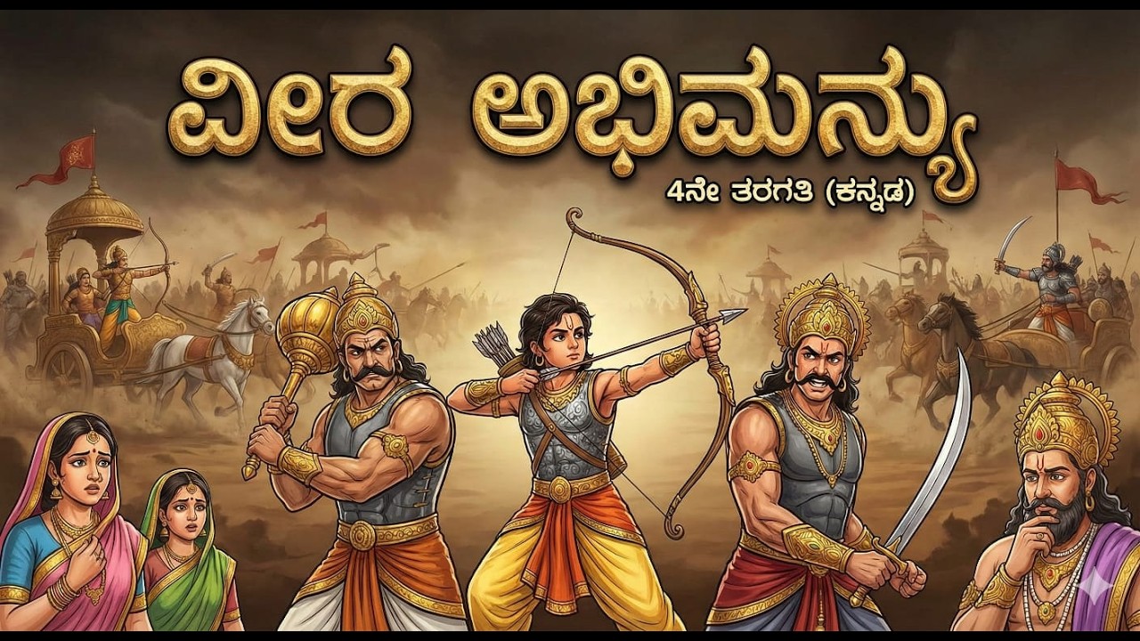 ವೀರ ಅಭಿಮನ್ಯು  (Abhimanya) #kids #kidsstory #mahabharat #kidsrhyme #child #children