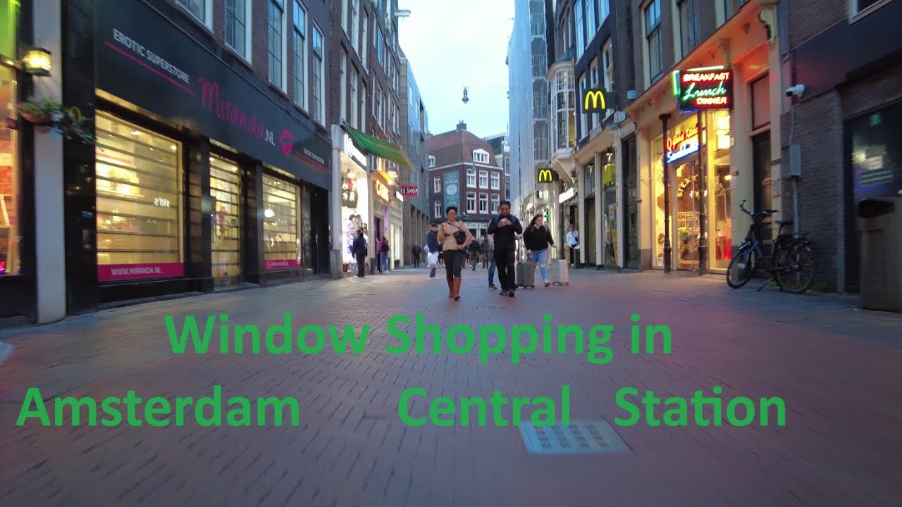 Window Shopping in Amsterdam Central Station | Experience the Heart of the City | 4k | Virtual Walk
