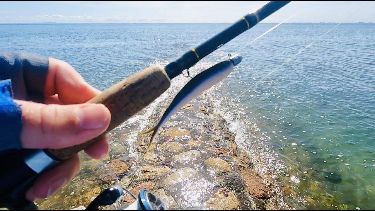 Fishing for flathead at Brighton Beach Brisbane