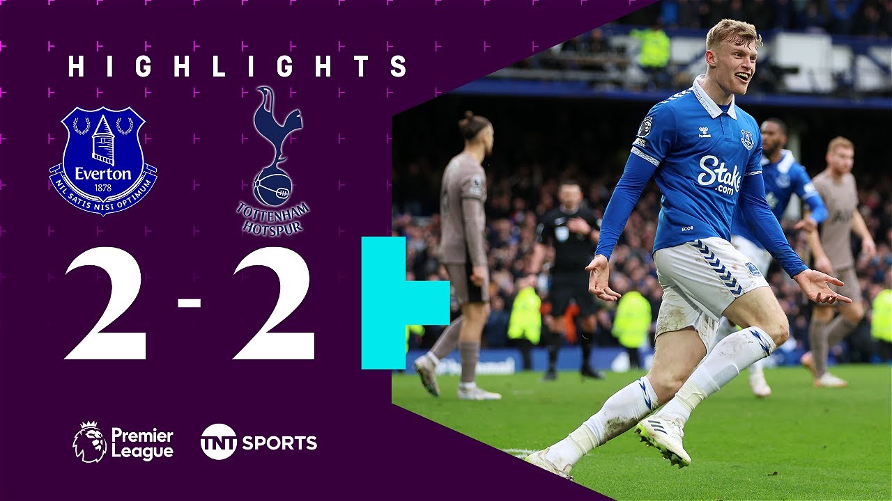 Branthwaite Steals Late Equaliser 🔥 | Everton 2-2 Tottenham | Premier League Highlights