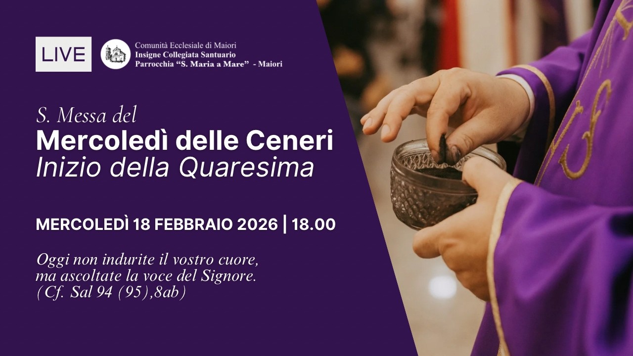 🟣LIVE | S. Messa del Mercoledì delle Ceneri e imposizione delle ceneri. Inizio della #Quaresima2026