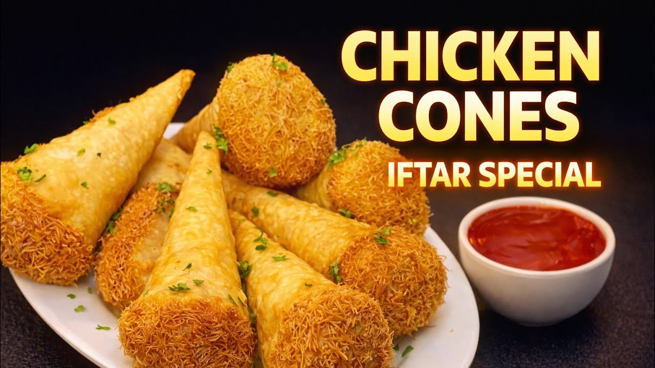 Ek Baar Kha Liya To BAR BAR MANGOGE! Super Crispy Chicken Cones🌙✨Ramdan Special#chickencones