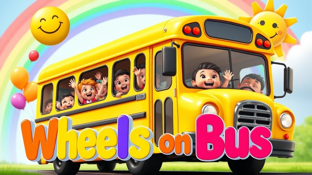 Wheels on the Bus 🚌 | Fun Kids Song & Nursery Rhyme | Baby Songs
