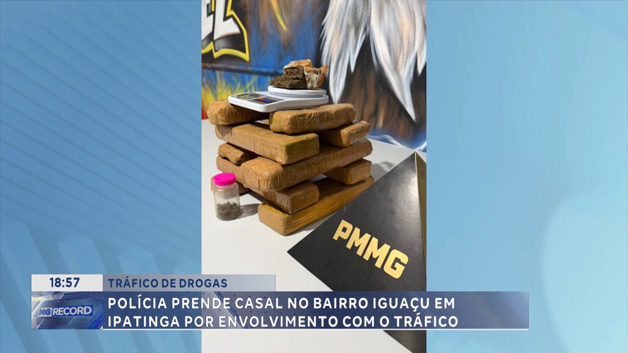 Tráfico de drogas: Polícia prende casal no bairro Iguaçu, em Ipatinga, por envolvimento com tráfico.