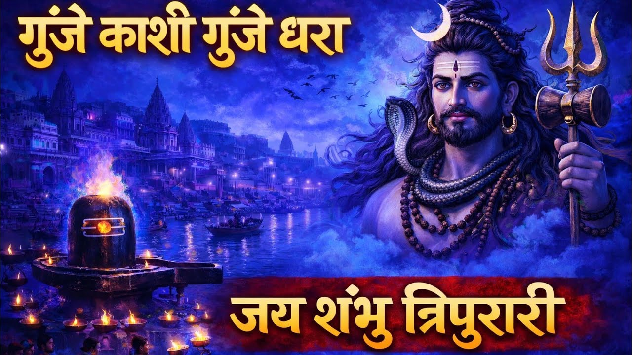 गूंजे काशी गूंजे धरा 🔱 जय शंभू त्रिपुरारी | Original Shiv Bhakti Song 2026 |Ai generated bhajan 