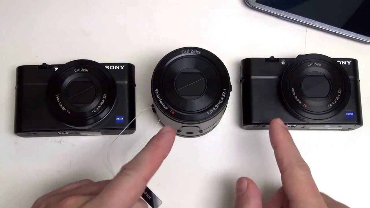 Sony Cyber-shot QX100 vs RX100 / RX100 II