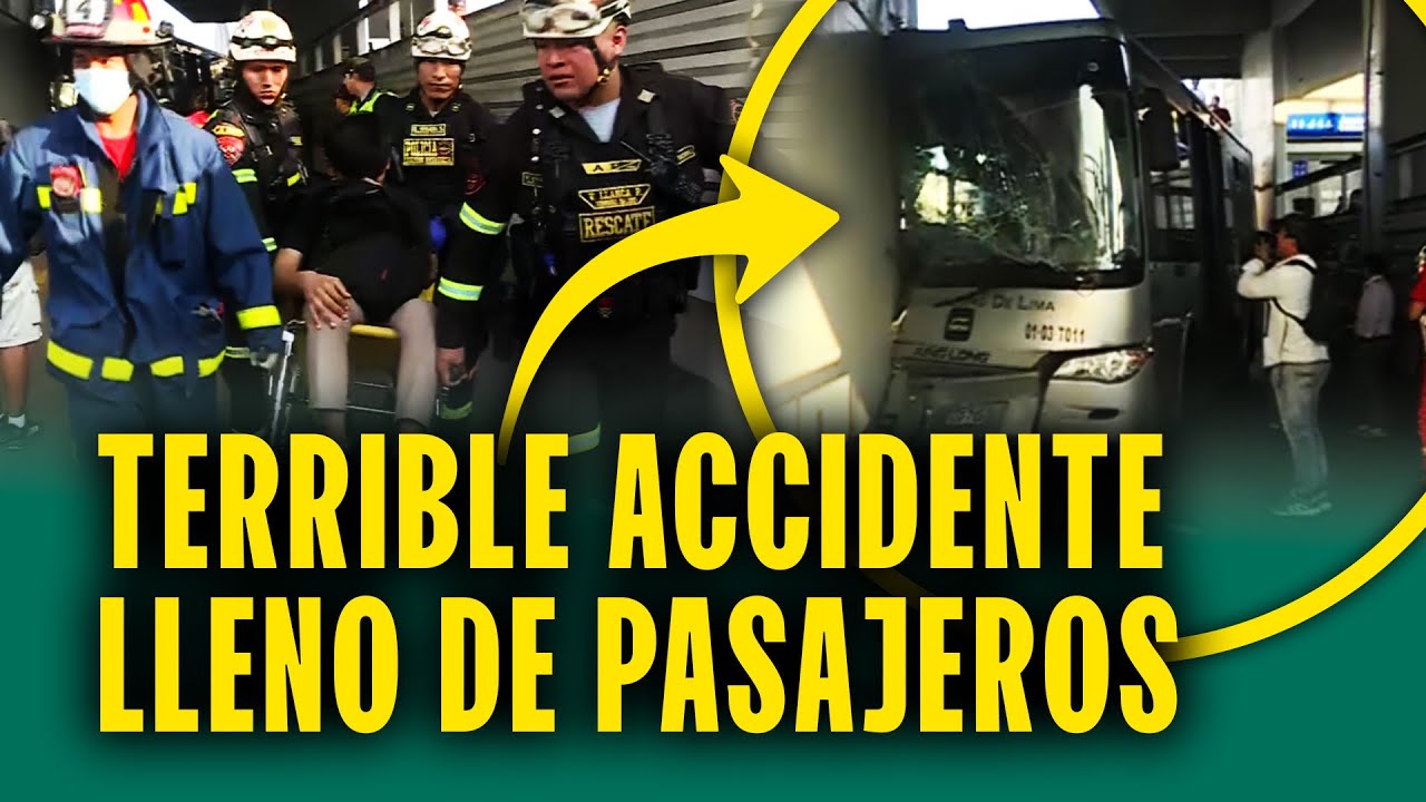 Muro atraviesa bus de Metropolitano y más de 20 pasajeros quedan heridos: 