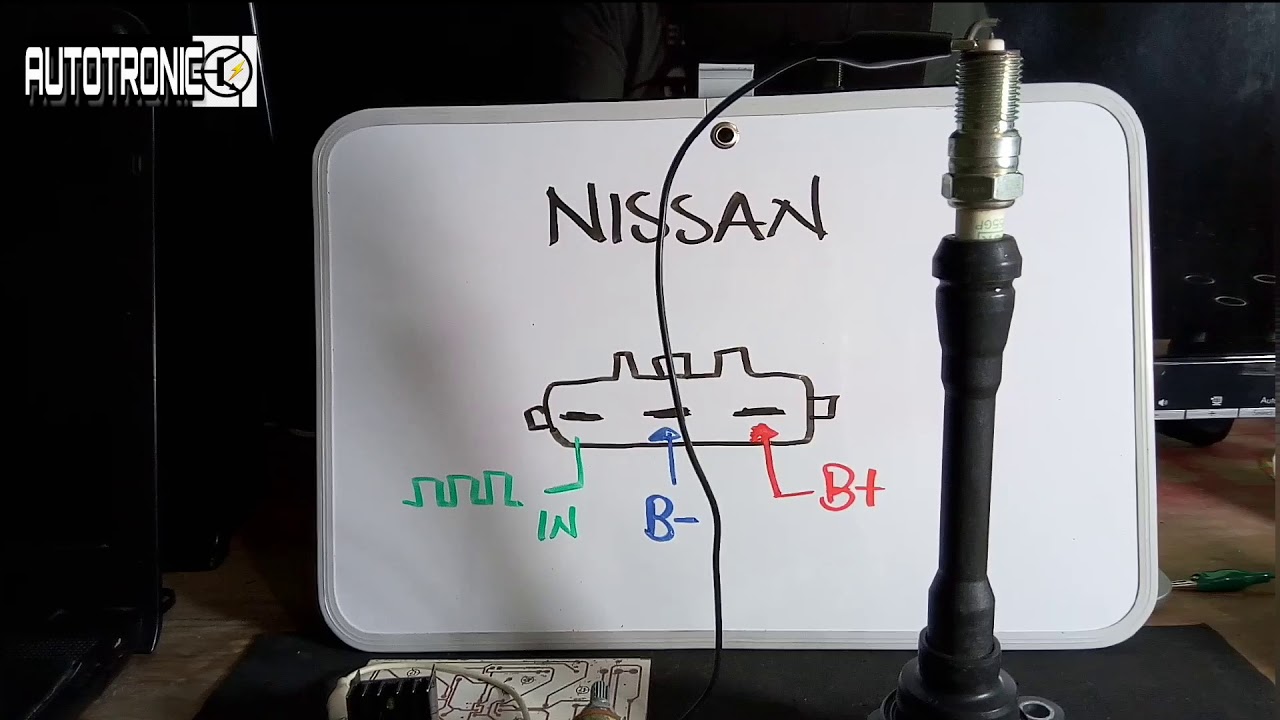 PRUEBA DE CHISPA BOBINA NISSAN CON TRANSISTOR DE POTENCIA.
