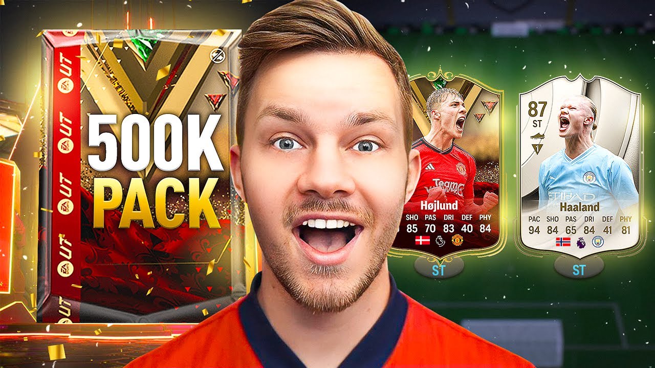Åbner DYRESTE PAKKE I FC24 (500.000 COINS!) og smadrer folk med HØJLUND og HAALAND!