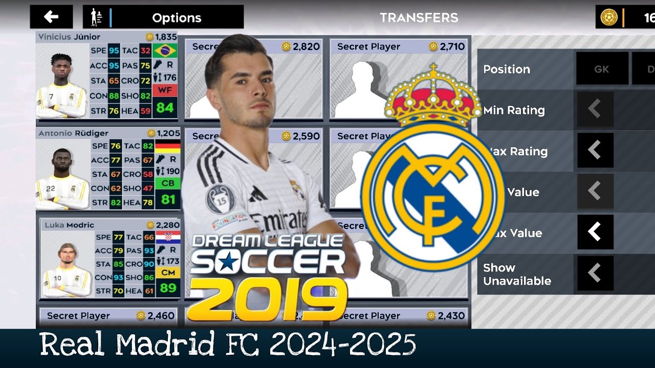 🇪🇸How to create Real Madrid CF Team 2024/2025 in DLS 2019 | STRS Game™️(#real madrid dls19)