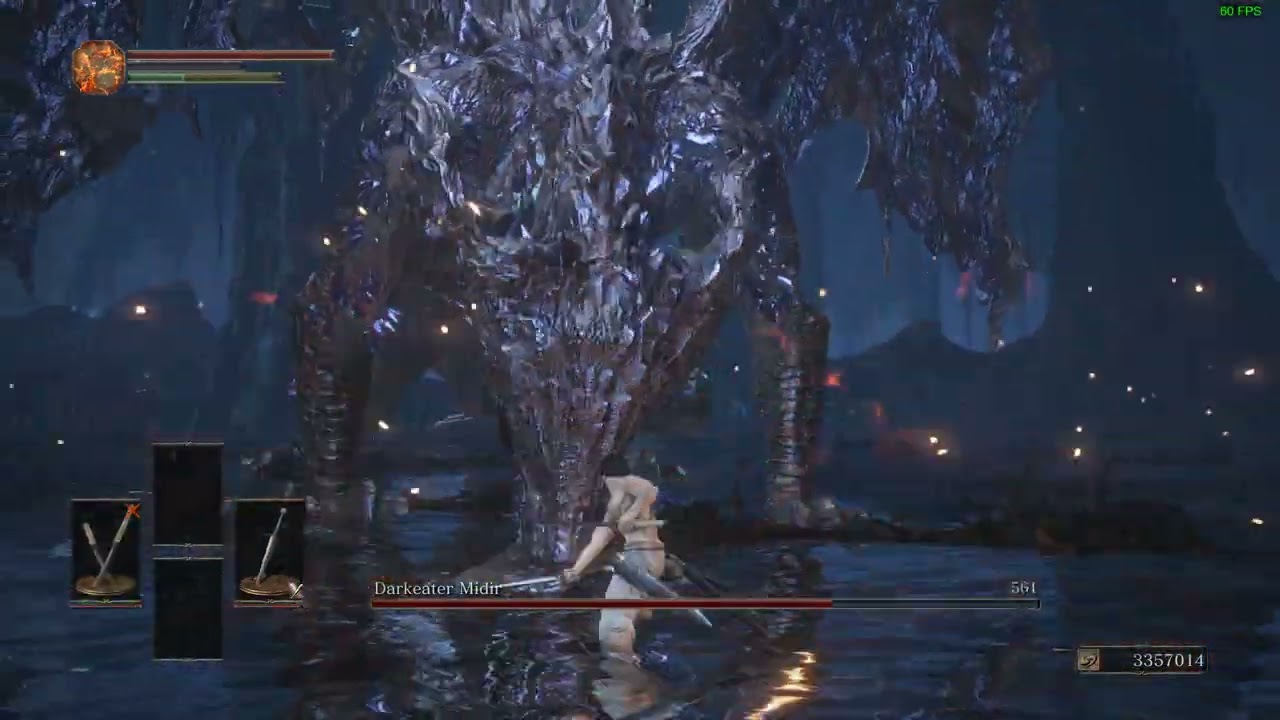 Darkeater Midir - SL1 NG+7 No Sprint/Roll/Block/Rings/Buffs/Damage