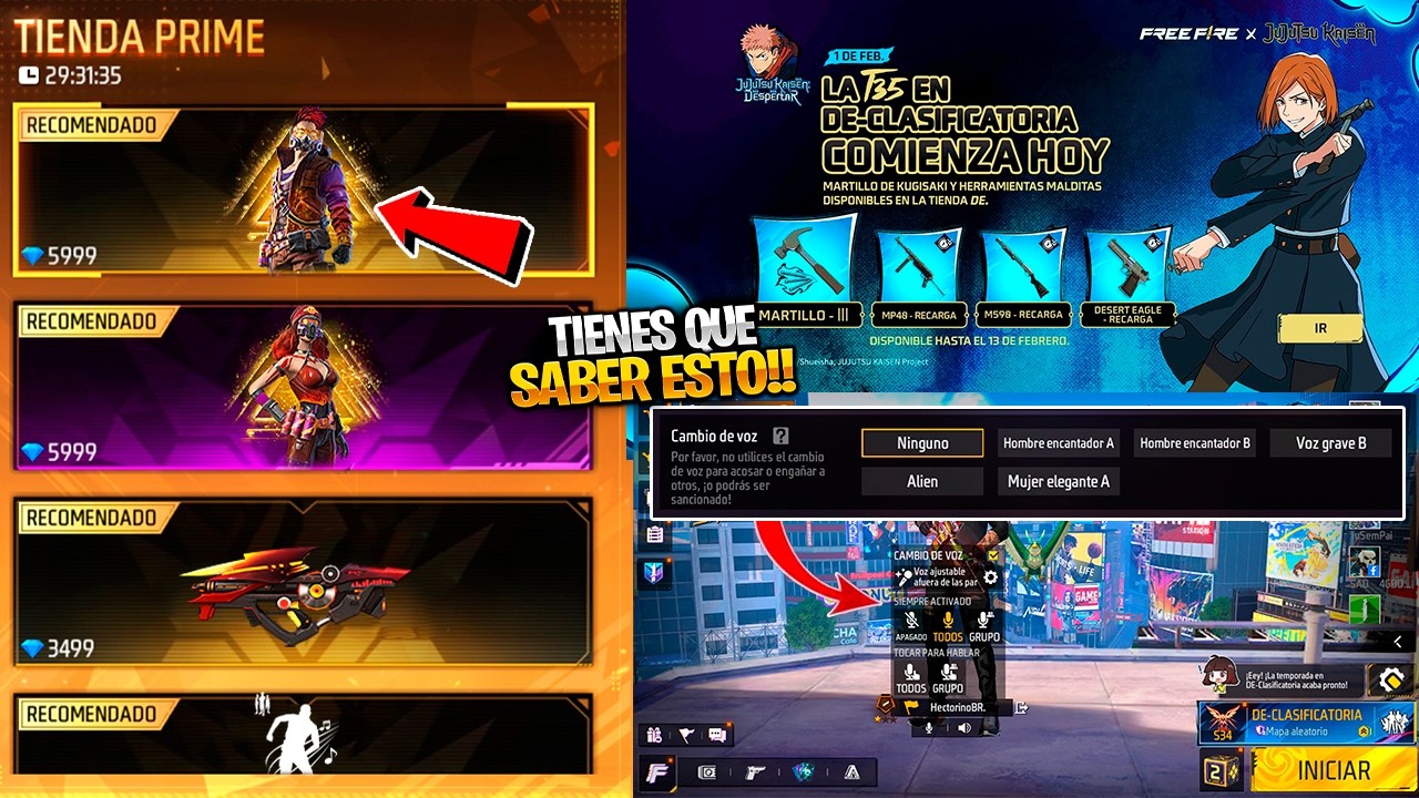 RAPIDO NUEVO SISTEMA CAMBIO DE VOZ TIENDA PRIME FEBRERO CAMBIOS EN DUELO & MAS NOVEDADES