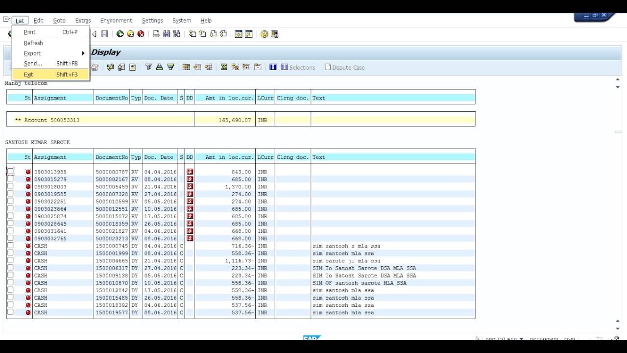 Sap debtor clearing- TCODE- F-32
