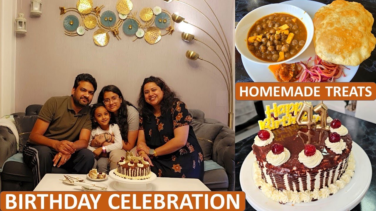 Husband's Birthday - Homely Celebration with His Fav Food and Cake | Chole Bhature & Vanilla Cake