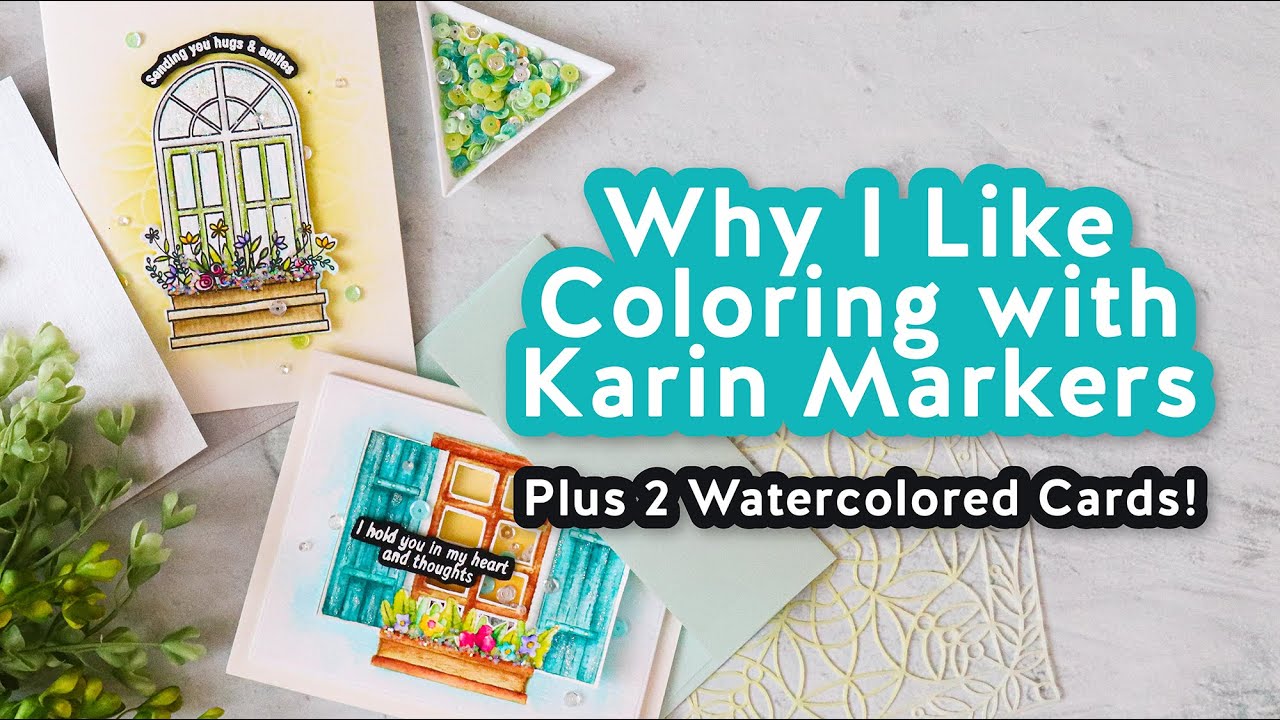 Why I Like Coloring with Karin Markers + Simon's March 2021 Card Kit