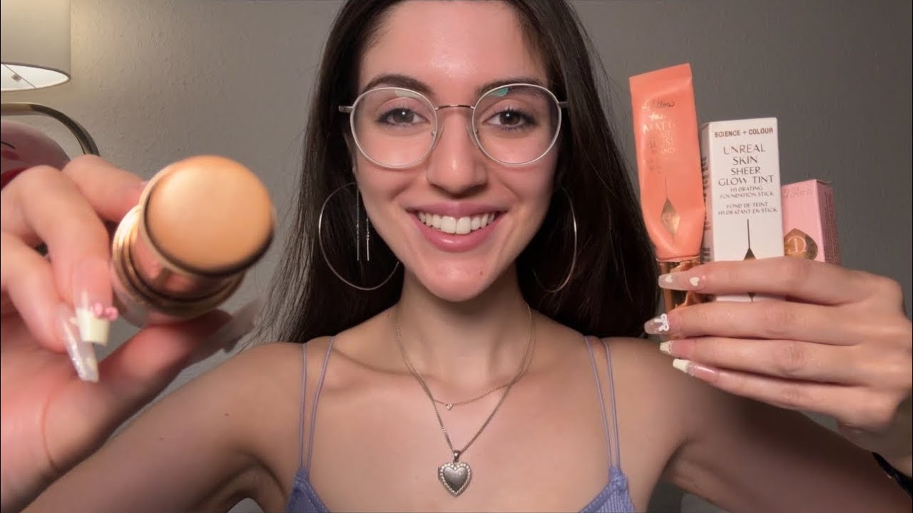 ASMR Big Sis Does Your Makeup with New Luxury Products ✨🎀  Tingly Tapping & Whispering Roleplay