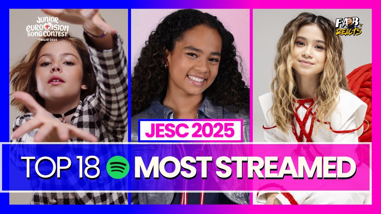 TOP 18 by Spotify Streams ▶️ JUNIOR EUROVISION SONG CONTEST 2025 🎶😍 #jesc