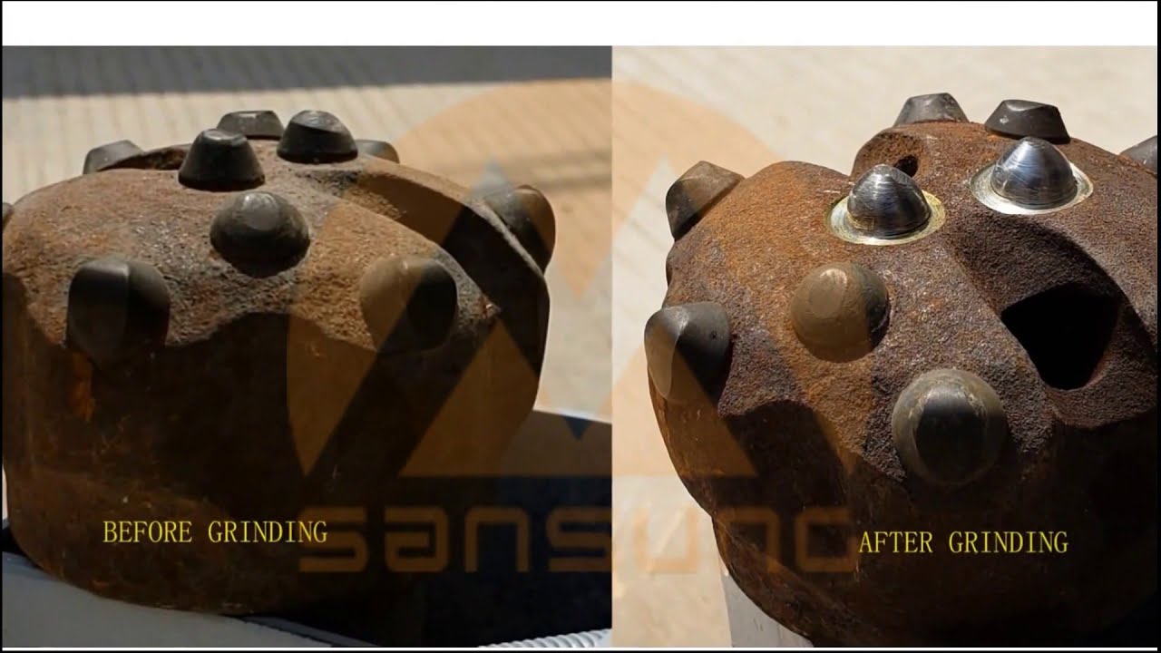 SA220 hand held button bit grinder---how to save and recyle your used carbide drill button bit?