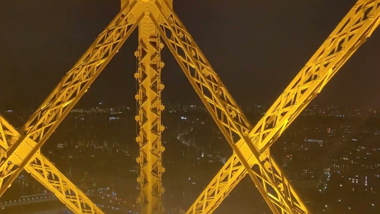 Going Down Eiffel Tower Sommet Elevator - Paris, France