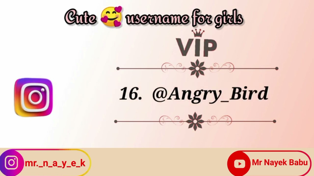 cute username for Instagram girls || cute insta id names for girls || insta id names for girls