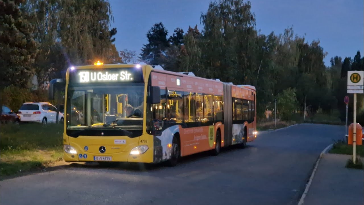 Bus Berlin | Mitfahrt im kompletten 150E von Hofzeichendamm bis U Osloer Straße im MB GN 18 4795