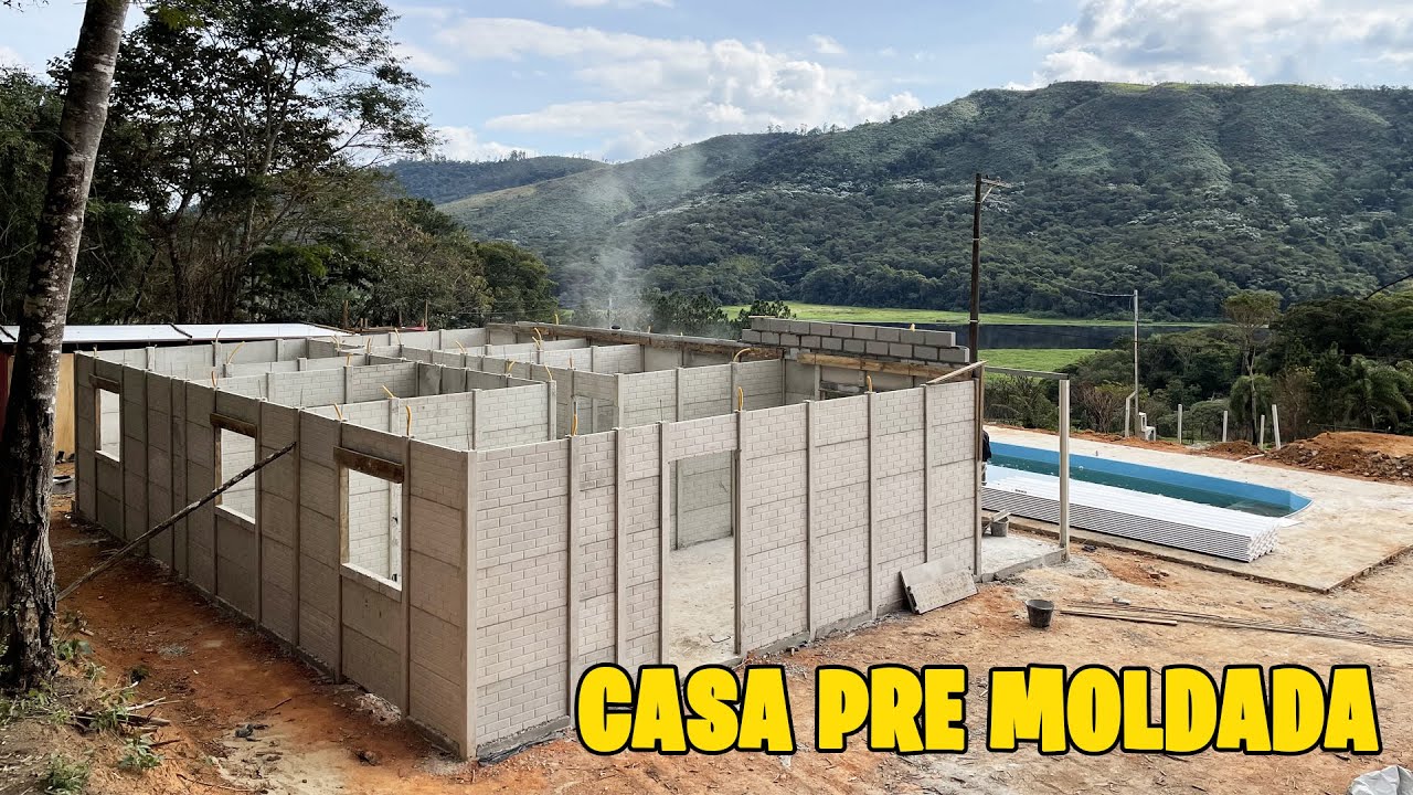 TOUR PELA NOSSA CASA PRE-FABRICADA (ainda sem telhado)