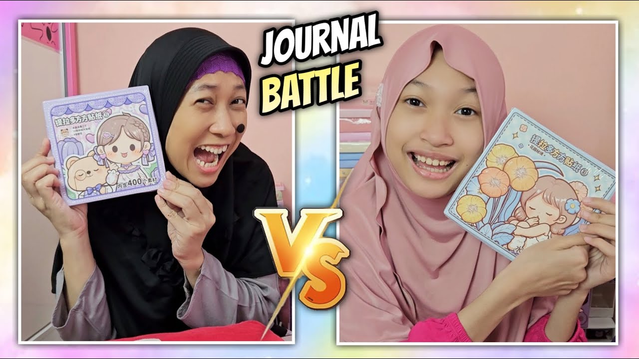 Jurnal Bercerita Telado - Dekorasi Journal Sticker Lucu Warna Pink dan Ungu &hearts; Aqilla's Diary-Aqilla